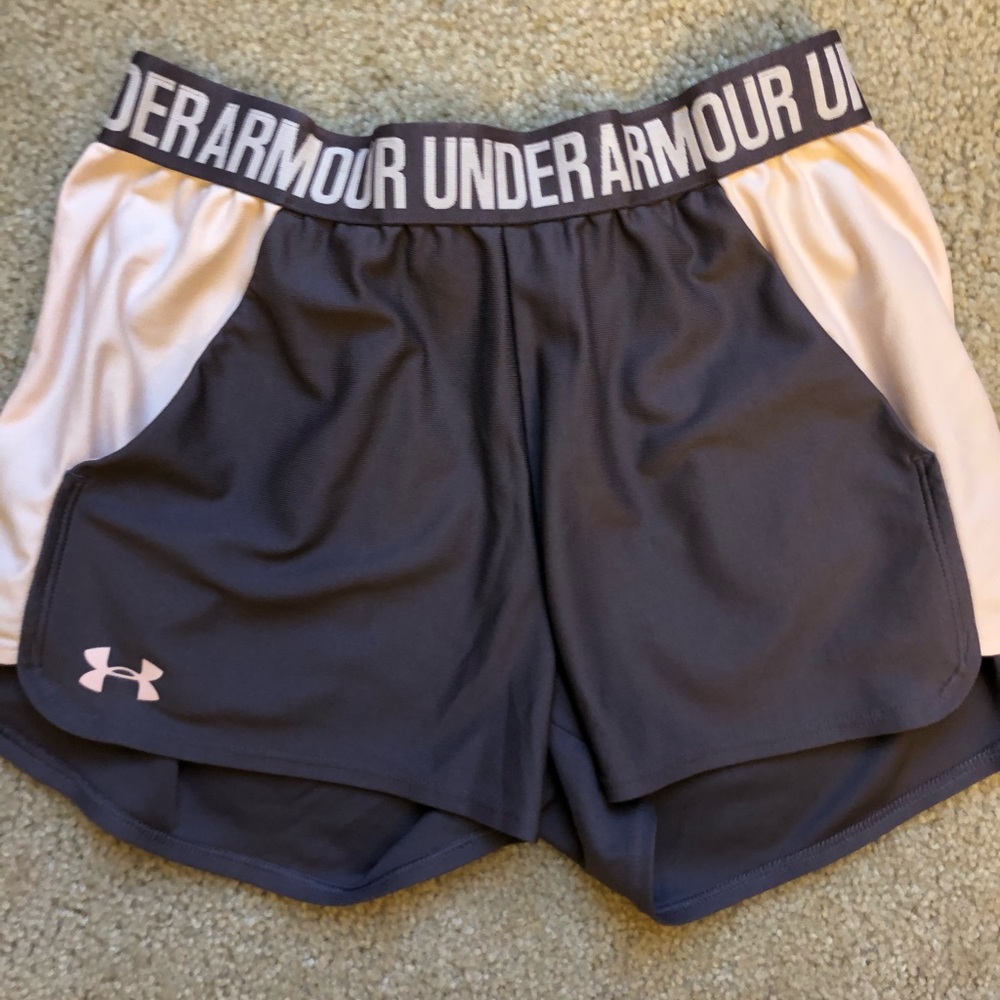 Dark Purple/Cream Under Armour Athletic Shorts